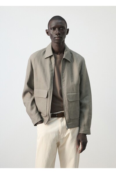 MANGO Man %100 keten cepli ceket