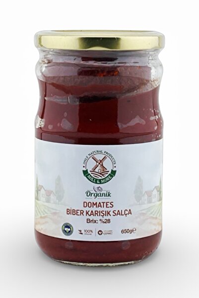 Mill & More Only Natural Products Organik Tuzsuz Domates Biber Karışık Salça ...