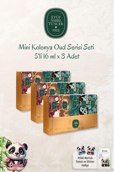 Eyüp Sabri Tuncer 3'lü Mini Kolonya Oud Serisi Seti 5'li 16 ml ve ROSIE Pamuk...