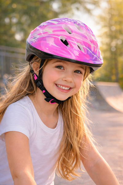 TOYFEST Bisiklet Kaykay Paten Scooter Için Koruyucu Kask - Mor Desenli (52 - ...