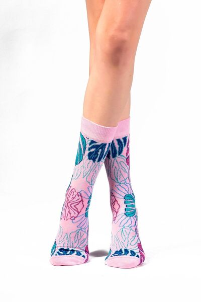 Ozzy Socks Çiçek Desenli Çorap