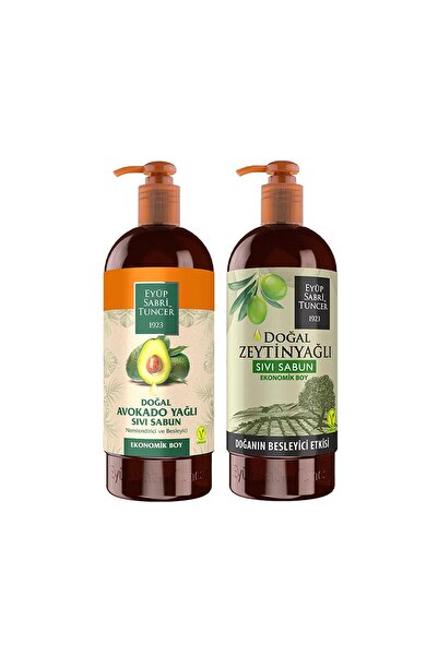 Eyüp Sabri Tuncer مجموعة صابون سائل بزيت الأفوكادو الطبيعي وزيت الزيتون 750 م...