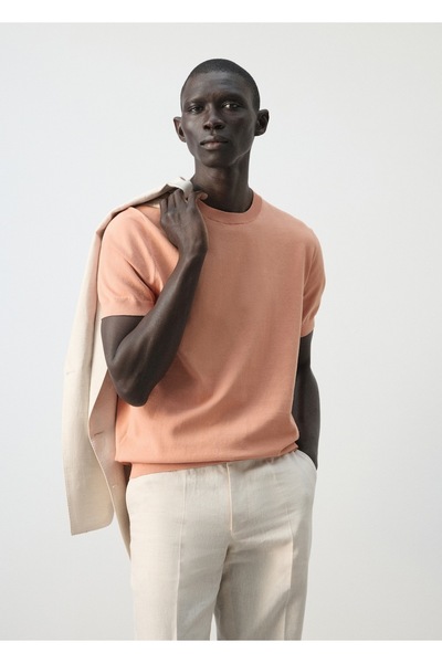 MANGO Man İnce triko %100 pamuklu tişört