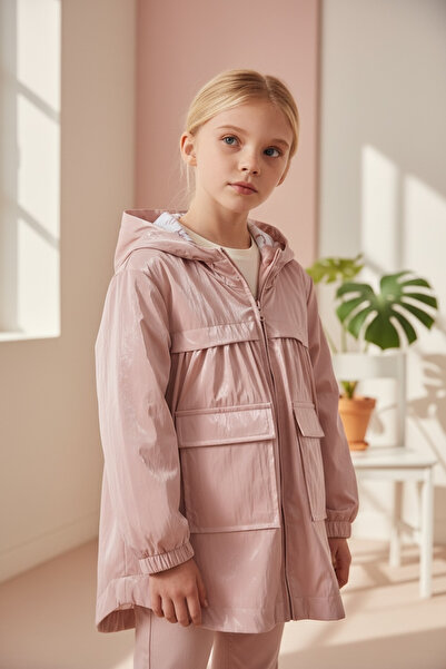 Verscon Pudra Pembe Kız Çocuğu Yağmurluk