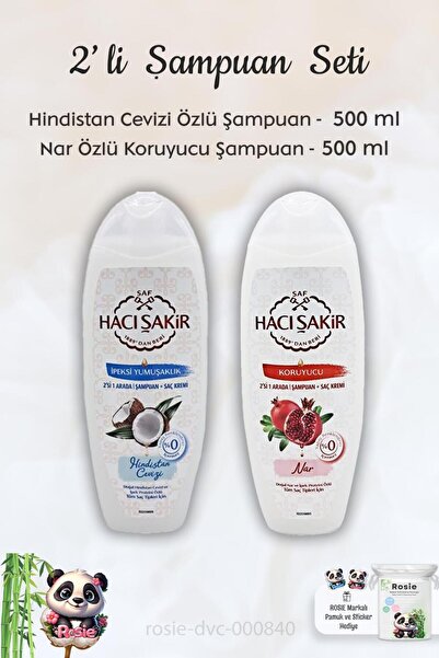 Hacı Şakir Coconut 500 ml Shampoo - Pomegranate and ROSIE