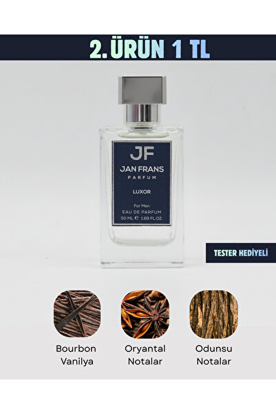 JF JAN FRANS Luxor - Vanilya Vanilyalı Oryantal Kokulu 50ml Kalıcı Edp Erkek ...