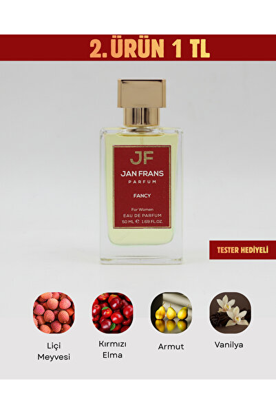 JF JAN FRANS Fancy Vanilya Vanilyalı Fresh Kokulu 50ml Kalıcı Edp Kadın Parfü...