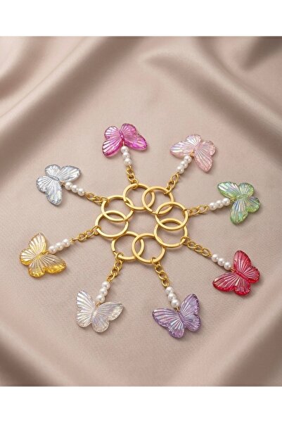 VESPERASTOREE Renkli kelebek anahtarlık , hediyelik anahtarlık,tekli anahtarlık