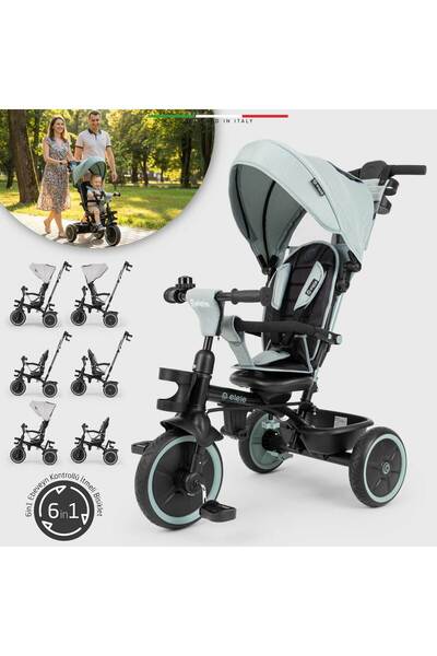Elele Fertile 6in1 Ebeveyn Kontrollü 3 Tekerlekli Çocuk Bisikleti Çift Yönlü ...