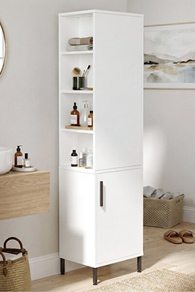Yurudesign Vitale Çok Amaçlı Dolap Banyo Dolabı Beyaz Vı1-w