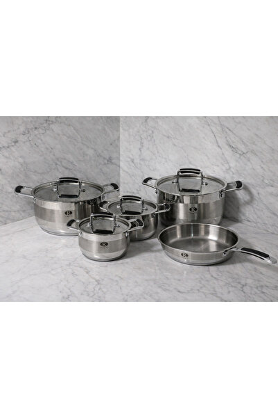 ALMASA 18/10 Stainless Steel Cookware Set - 9 Pieces