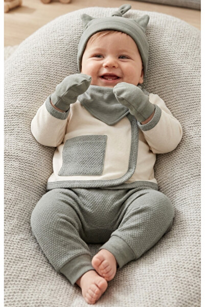 Erkek Bebek 5'li Zıbın Set