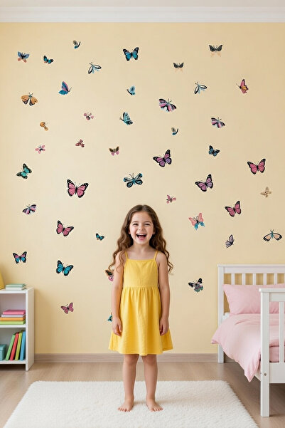 KT Decor 36 قطعة ملصق حائط على شكل فراشات