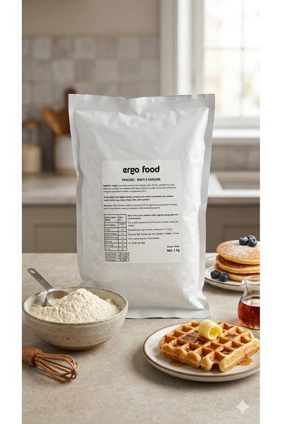 ergo food Pankek Waffle Toz Karışımı 1 Kg