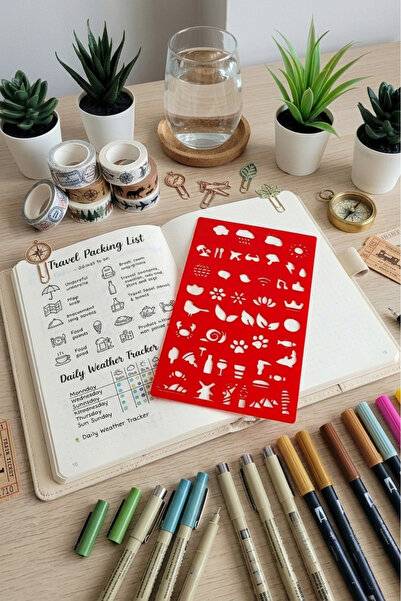 Karmelom Studio Χάρακας με στένσιλ για εικονογραφήσεις ταξιδιωτικών και φυσικ...