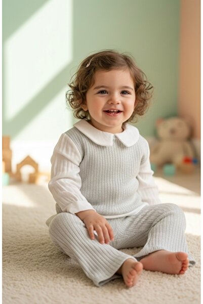 RÜYA KİDS Eid Baby Girl Sparkly Top and Bottom Set