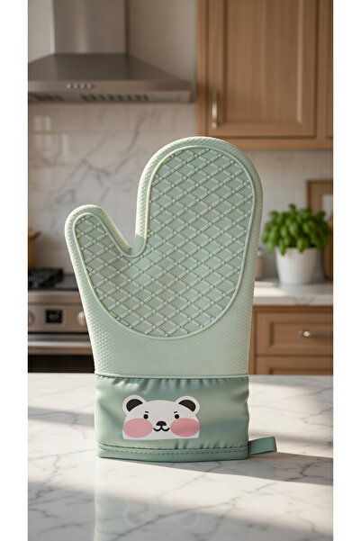 SARAÇOĞLU STORE Isıya Dayanıklı Kaymaz Silikon Fırın Eldiveni - ve Izgara İçi...