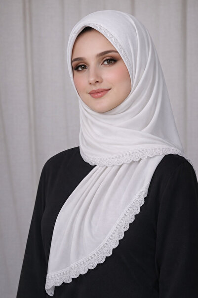 mim eşarp Enba Chiffon Prayer and Mawlid Cover - Κεντητό σάλι με βελόνα, 60x1...