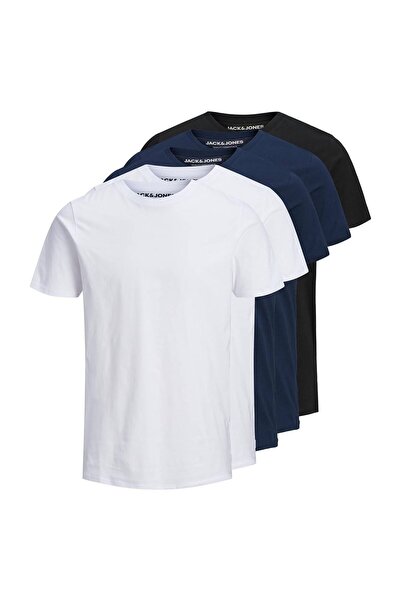 Jack & Jones JACK&JONES Herren T-Shirt, 5er Pack - JJEORGANIC BASIC TEE O-NEC...