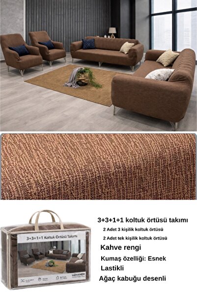 uzhanem Fleksibilna jacquard pamučna navlaka za sofu 3+3+1+1 - Periva