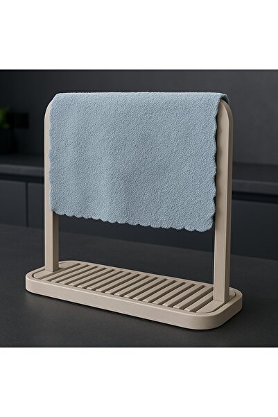 Sapphire 3D Minimalist Beyaz Bulaşık Bezi Askılığı – Tezgah Üstü Kurutma Standı