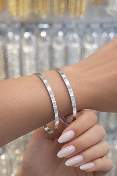Yantra Silver 925 Ayar Gümüş Kibrit Çöpü Ajda Bilezik-1 ADET