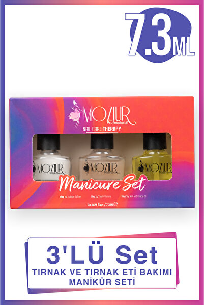 MOZIUR Tırnak ve Tırnak Eti Bakımı 3'lü Manikür Seti