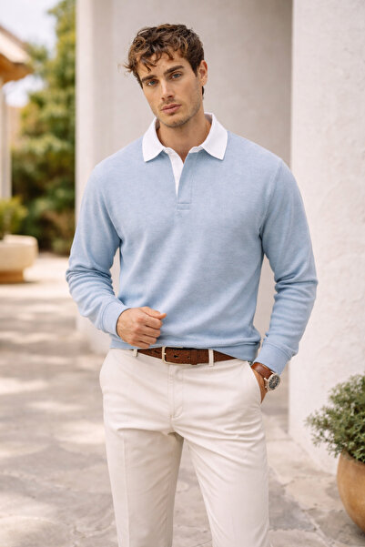 Valiberta Luis Polo Collar Thessaloniki pletena majica za muškarce - hladno p...