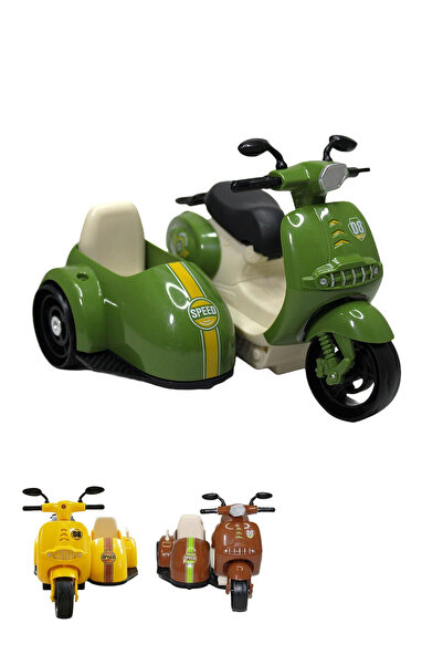 Premium Kids Ride On Scooter with Sidecar Vintage Bike
