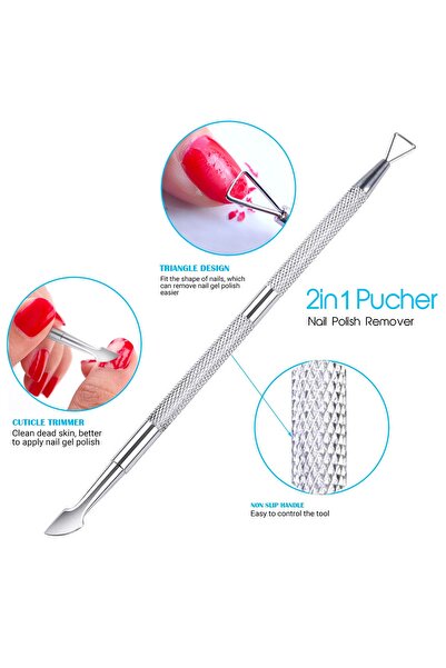 Venalisa Protez Tırnak Oje Kazıyıcı Metal Pusher Kronk