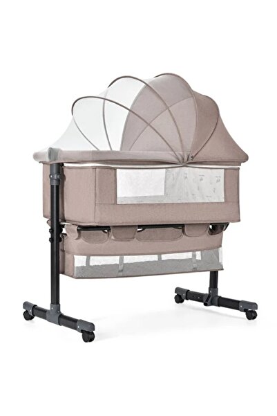 MAAS سرير أطفال قابل للطي بجانب السرير مع مساحة تخزين وارتفاع قابل للتعديل وع...