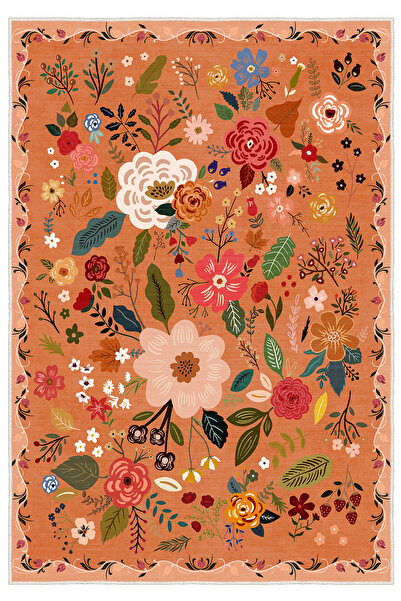 Nursery Rug, Machine Washable, Non-Slip Woven Base, Chenille Fabric, Fun Pattern Fr144