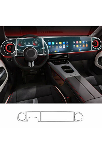 9h nano Mercedes CLA 350 Uyumlu Dijital Gösterge ve Navigasyon Ekran Koruyucu...