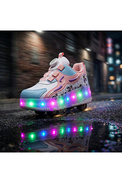 ROCKY Kız & Erkek Çocuk Işıklı Patenli Ayakkabı – Tekerlekli, Kayarak Giden M...