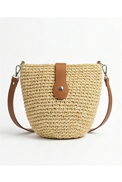 Masal Örgü Evi Masal Kadın geantă perechi de coșuri de paie de culoare pai, l...
