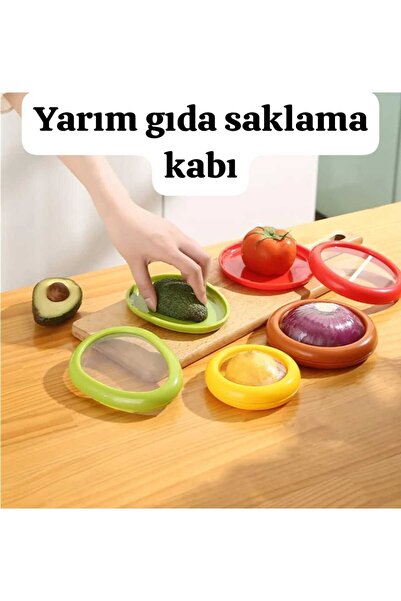 Dalian Home 4 Parça Gıda Ve Meyve Saklama Kabı Avokado Koruyucu Ve Domates, L...