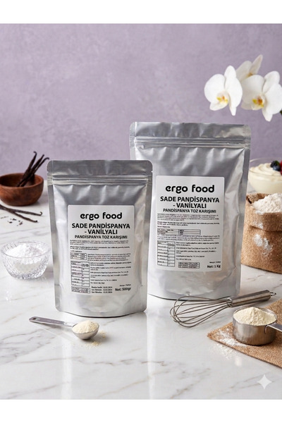 ergo food Sade Pandispanya Karışımı 1 Kg Profesyonel Lezzette Yüksek Hacimli ...