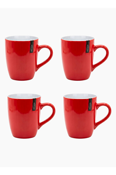 Feelings Ceramic Mug Set 4 pcs set-2 tone Red