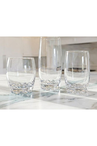 Chakra طقم أكواب ماء أرليتا 380 مل مكون من 10 قطع - شفاف