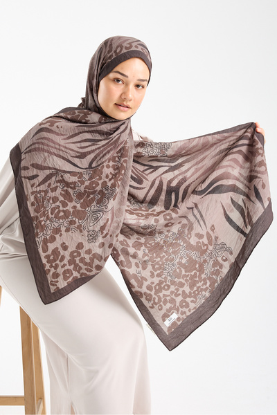 lavinscarfs Lavin Scarfs Zeopar Collection Cotton Viscose Shawl Mink