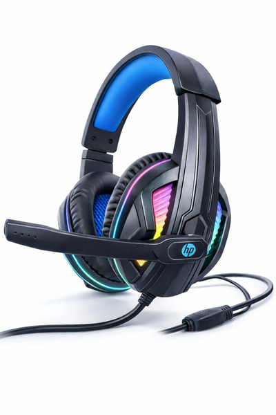 HP Kablolu Oyuncu Kulak Üstü Kulaklık Mikrofonlu 2mt Ledli Hp Dhe-8010