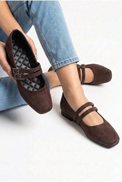 StWenn Balerini pentru femei cu două catarame, pantofi confortabili, casual ș...