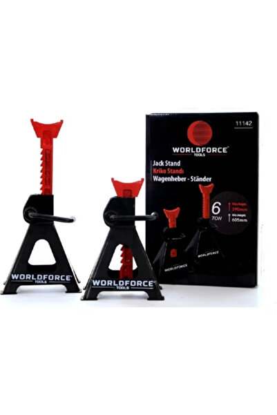 WORLDFORCE TOOLS 6 Ton 4 Ayaklı Kriko Standı Araba Araç Sehpası 2 Adet