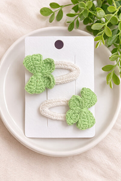 Gunessa Girl's Bow Amigurumi Handmade Snap Buckle Set