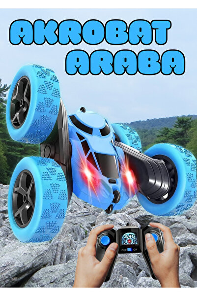 Boratila Toys Uzaktan Kumandalı Işıklı Şarjlı 2.4 Ghz Kırılmaz Akrobat Araba