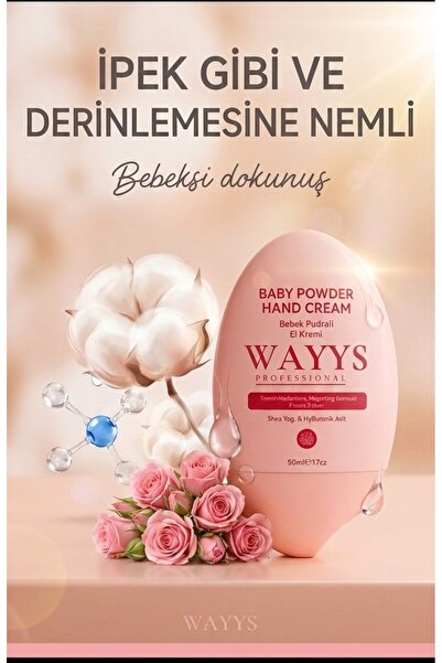WAYYS professional EL VE YÜZ KREMİ BEBEK PUDRALI NEMLENDİRİCİ