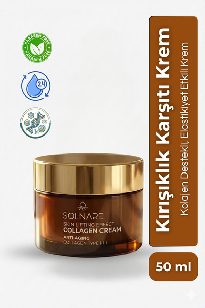 Solnare Yaşlanma ve Kırışıklık Karşıtı Kolajen Destekli Lifting Etkili Krem