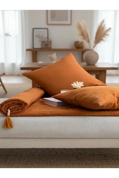 NDC HOME وسادة أريكة من الكتان الصديق للحيوانات الأليفة من Tarçın Piremium [مع وسادة] (80×180)