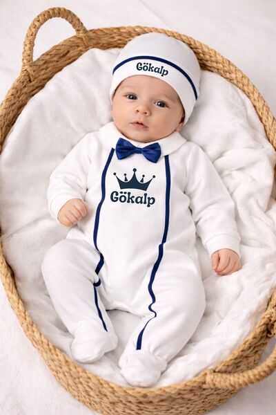 Minytrendy Erkek Bebek İsimli  3 Parça Yenidoğan Tulum Hastane Çıkışı Takımı ...
