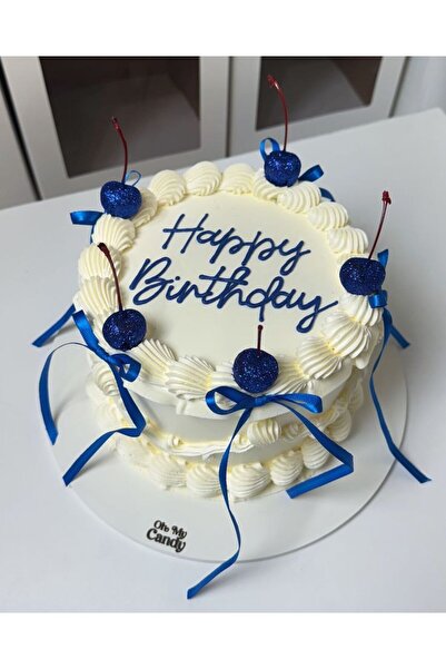 Esram Butik 10 Adet Şaka Mavi Hazır Fiyonk Pasta Duvar Balon Çeyiz Doğum Günü...